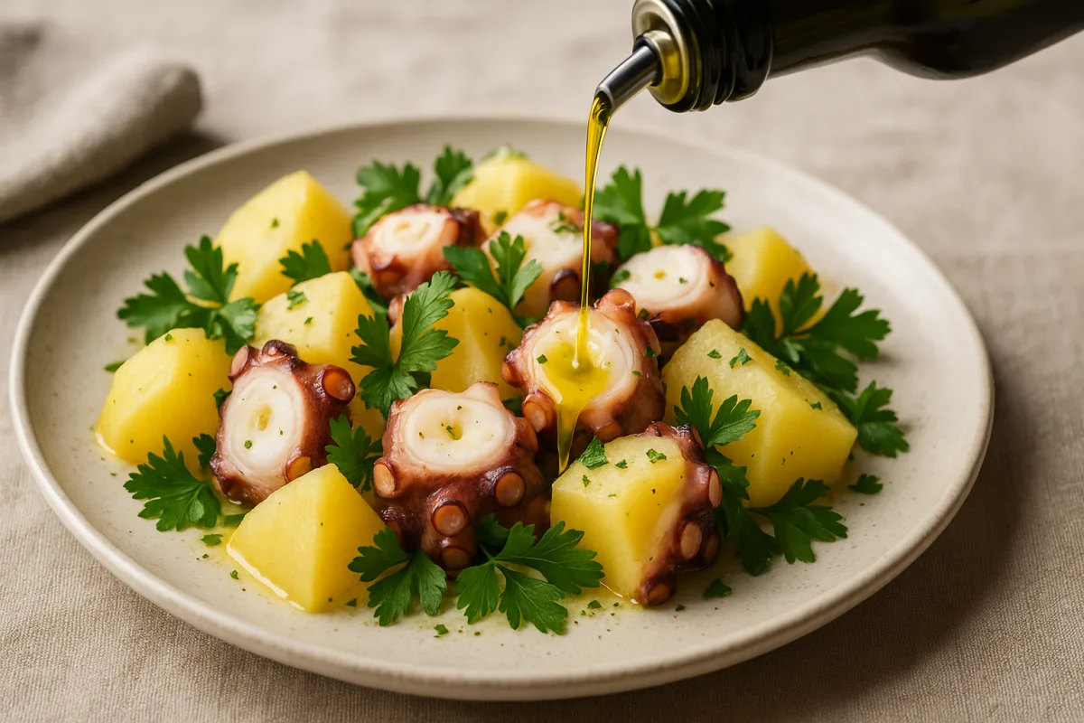Insalata di polpo tiepida con patate e prezzemolo: perché l'olio extravergine cambia tutto