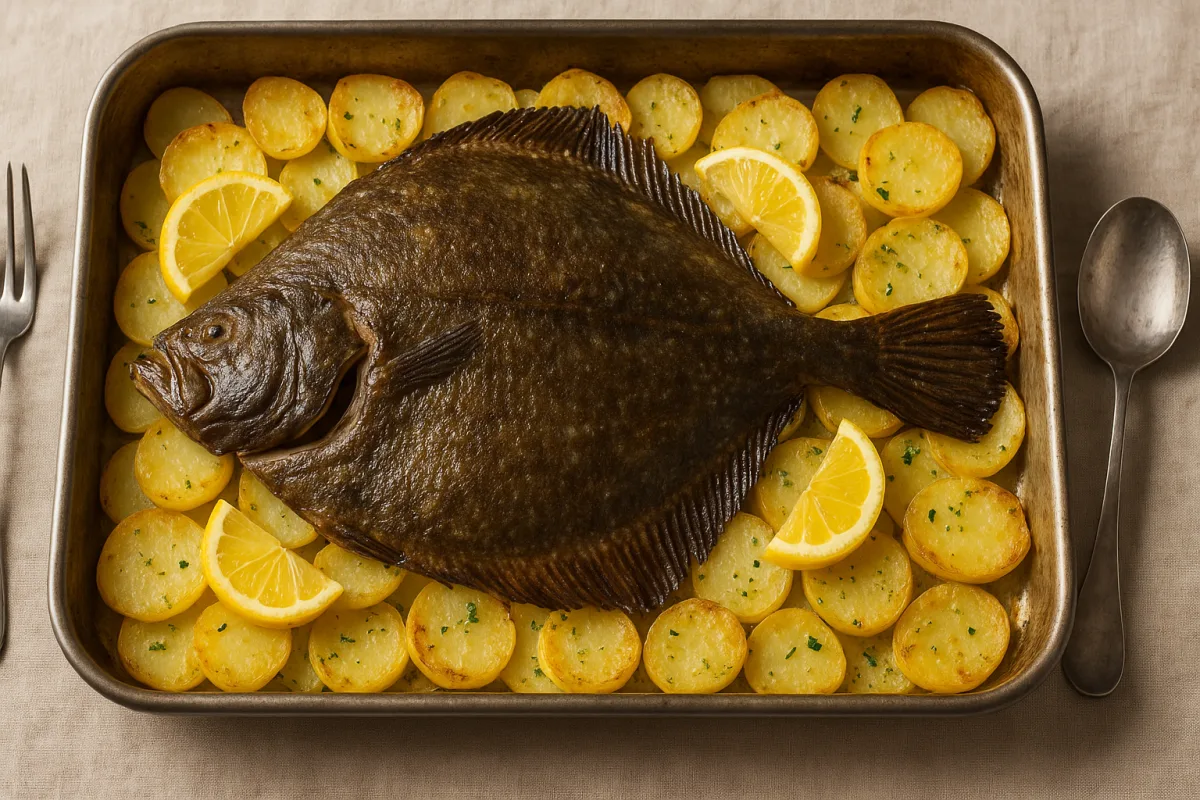 Rombo al forno con patate: l’ordine degli ingredienti che fa la differenza