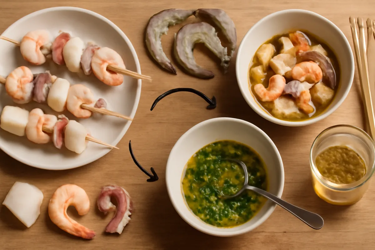 Come realizzare uno spiedino di mare senza che si secchi? Ordine e marinatura da ricordare
