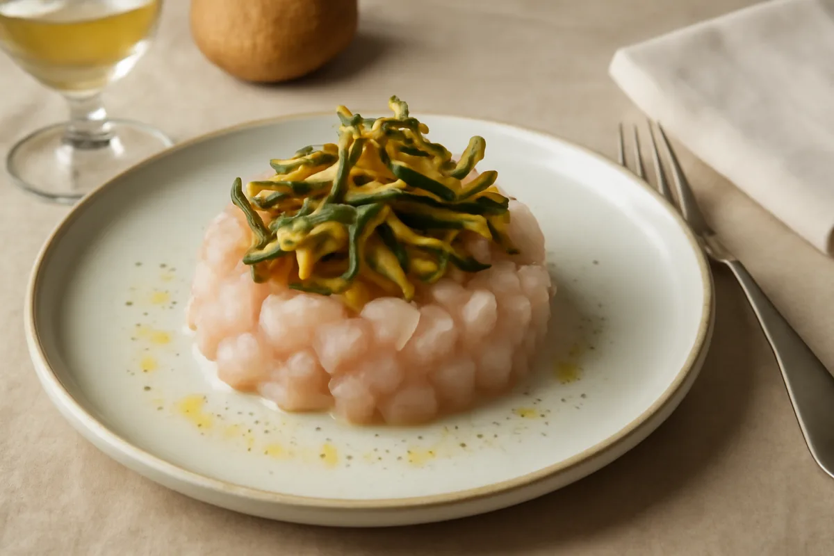 Tartare di ricciola con zucchine croccanti: quando la semplicità stupisce