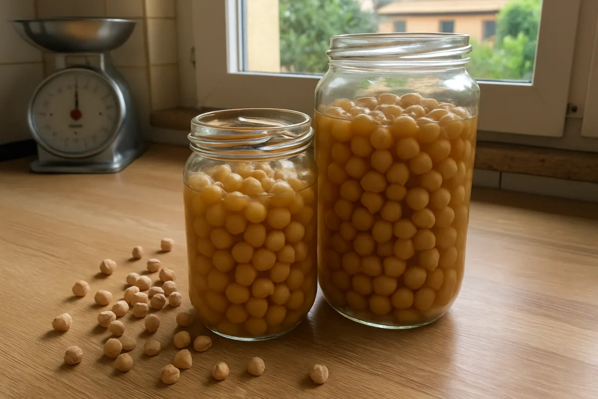 Ceci in vaso fatto in casa: quanti grammi secchi per sostituire una scatola